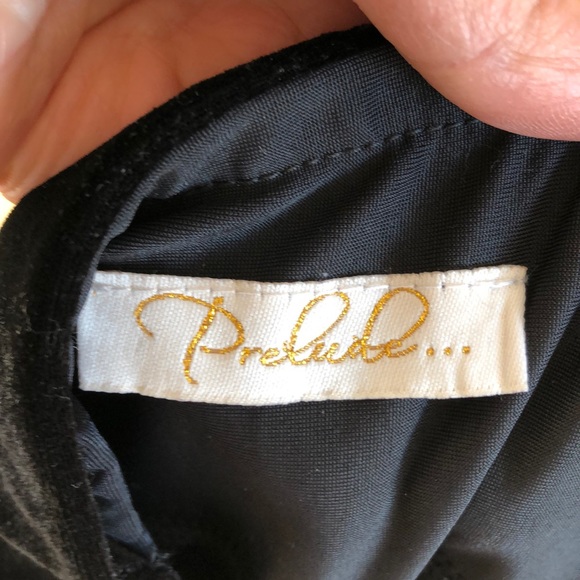 Prelude Black Velvet Pants Evening - Picture 3 of 3